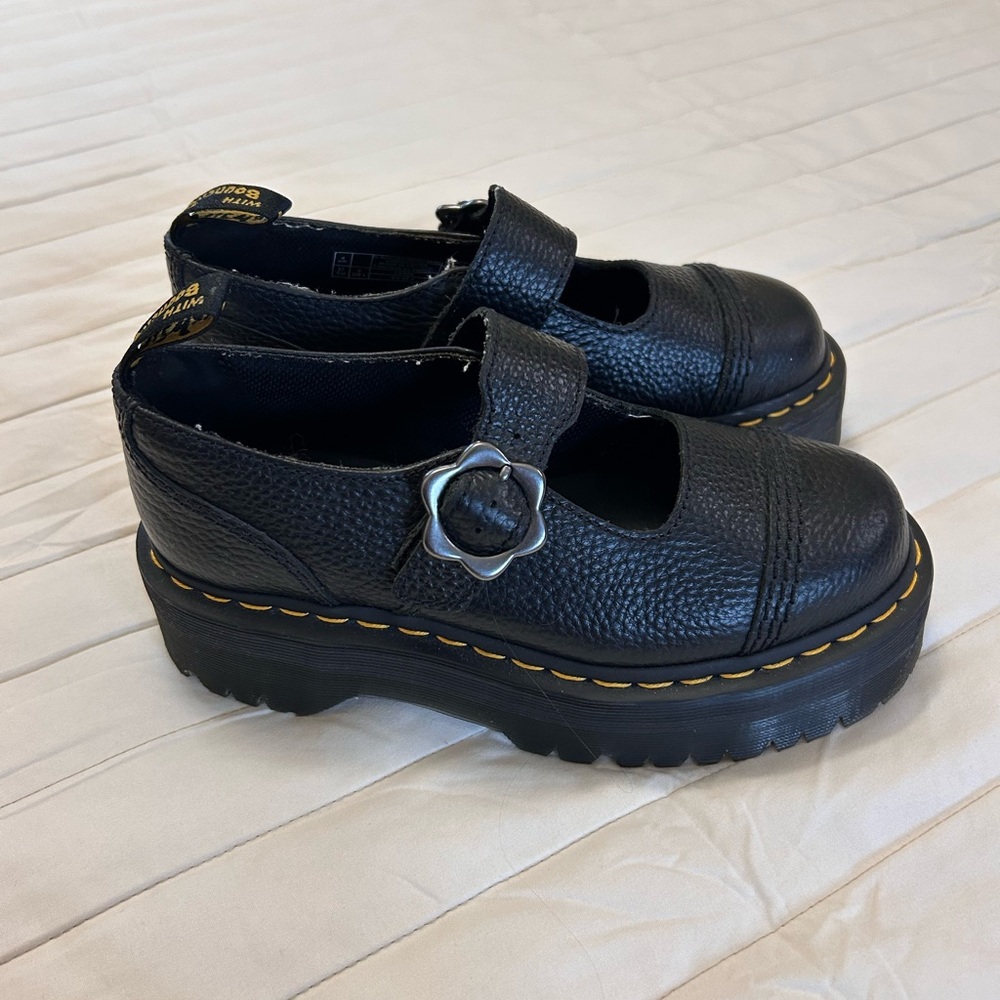 Dr. Martens Black Leather Mary Jane Shoes